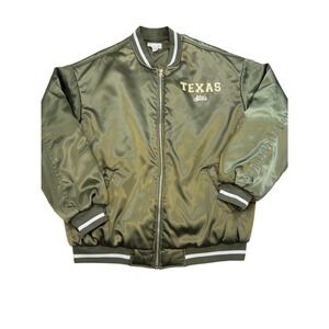 Birch‎ and Stone Olive Green Texas Star Eagle Bomber Jacket Size S